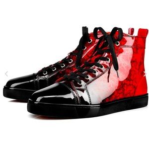 Christian Louboutin Men’s Louis Flat Patent Degraloubi Sneaker Size 46.5(12.5US)